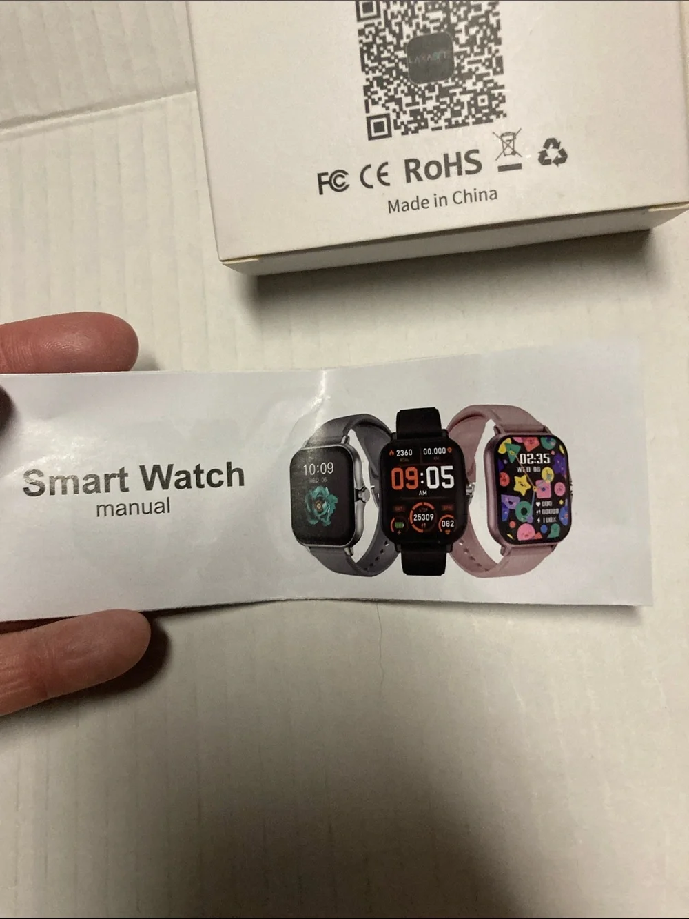 Laxasfit Pink Silicone Smartwatch with Touchscreen and USB Charger